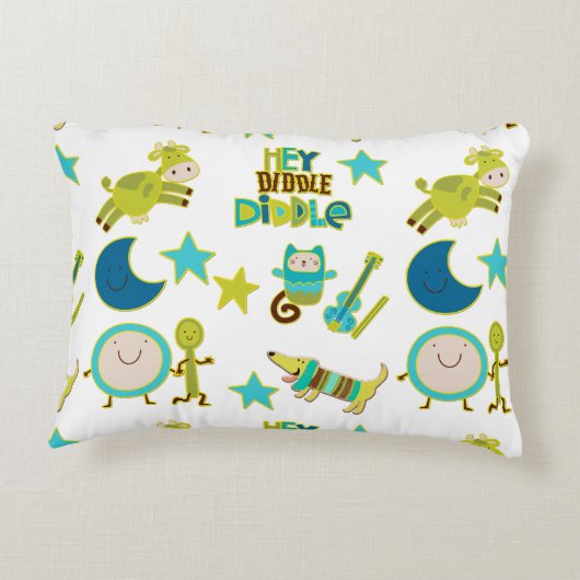 Coussins Décoratifs Hey Diddle Diddle Nursery Rhyme (Dos)