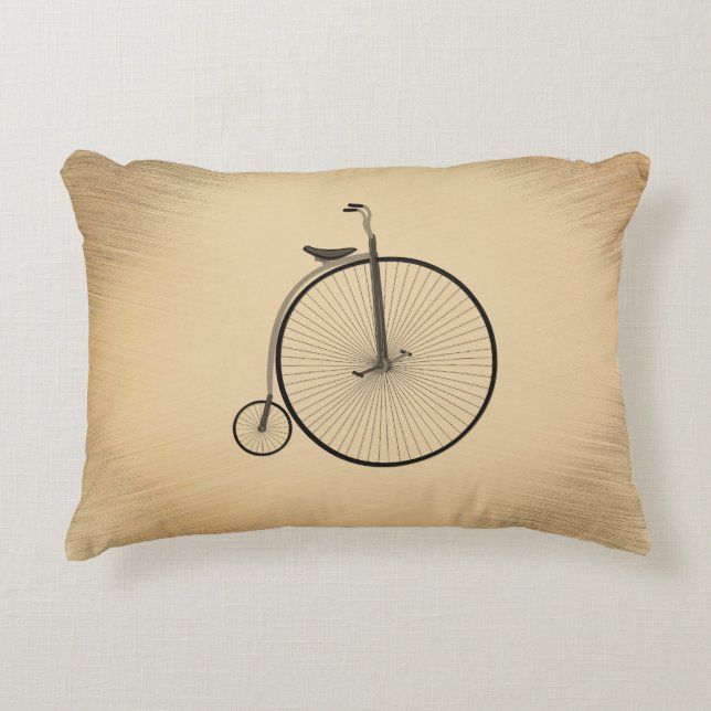 Coussins Décoratifs High-Wheel Antique Bicycle Rustic (Devant)