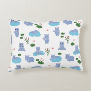 Coussins Décoratifs Hippopotame mignon motif chambre d'enfants