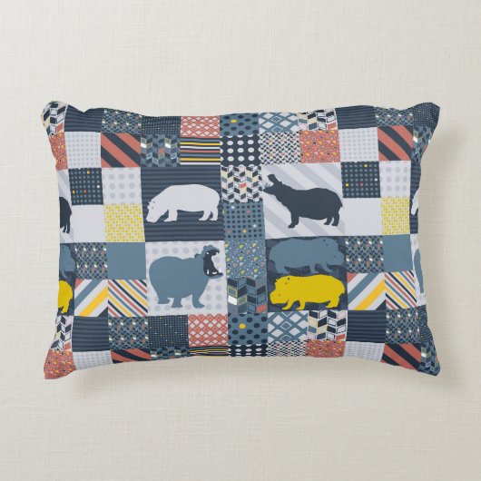 Coussins Décoratifs Hippopotames (Devant)