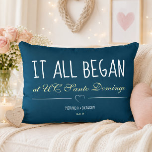 Coussins Décoratifs Histoire d'amour de couple personnalisée Ça a comm