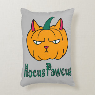 Coussins Décoratifs Hocus pawcus Halloween citrouille ginger cat magie