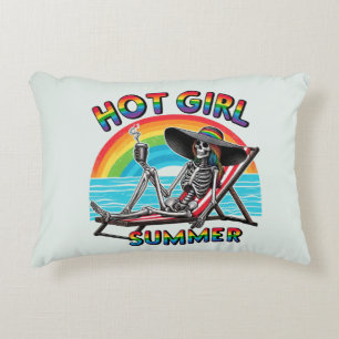 Coussins Décoratifs Hot Girl Summer Skeleton Retro Beach Design