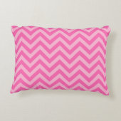 Coussins Décoratifs Hot Pink #2 Cotton Candy LG Chevron Nom Monogram (Dos)
