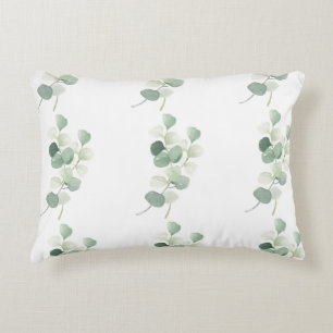 Coussins Décoratifs Housse de couette aux feuilles pastel d'eucalyptus