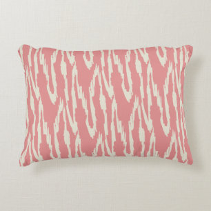 Coussins Décoratifs Ikat Brosse Rose & Blanc Cassé