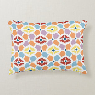 Coussins Décoratifs Ikat coloré de diamants géométrique