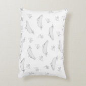 Coussins Décoratifs Illustration de baleines beluga délicates et d'alg (Dos(Vertical))