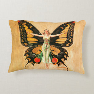 Coussins Décoratifs Illustration de femme de Leyendecker papillon Flap