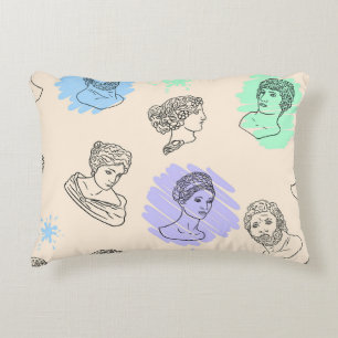 Coussins Décoratifs Illustration des contours des statues grecques. B