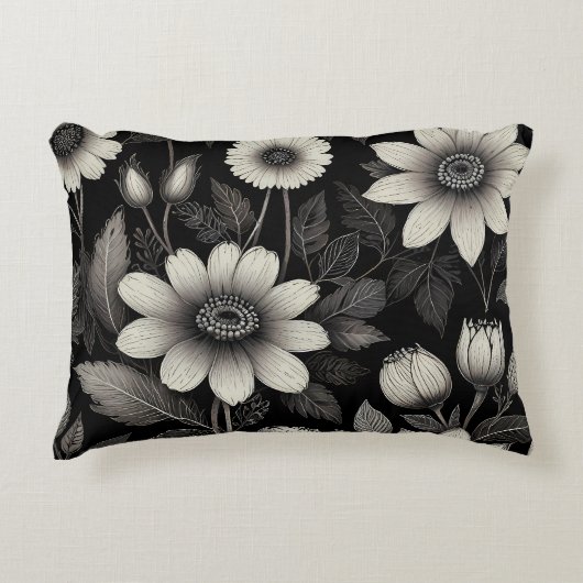 Coussins Décoratifs Illustration graphique Doodle Black & White (Devant)