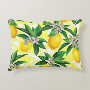 Coussins Décoratifs Imaginaire citron : Motif Floral Créatif