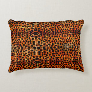 Coussins Décoratifs Impression d'animal guépard vintage en détresse Gr