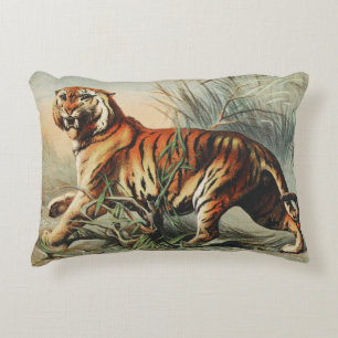 Coussins Décoratifs Impression d'art naturaliste du tigre royal du Ben
