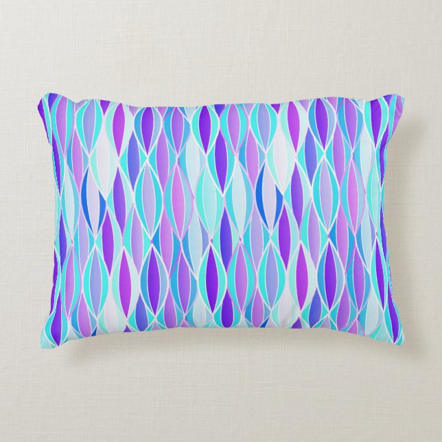 Coussins Décoratifs Impression du ruban du milieu du siècle - violet e (Devant)