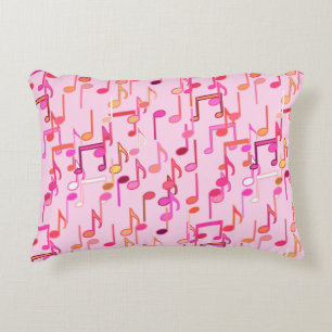 Coussins Décoratifs Impression musicale - rose, multi