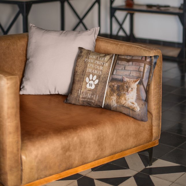 Coussins Décoratifs In Love Memory Chien/Chat Photo & Citation Rustiqu (Créateur téléchargé)