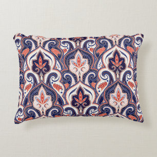 Coussins Décoratifs Indian Paisley : Médaillon Floral Sans Seamless.
