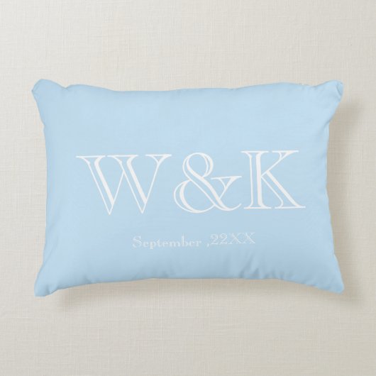 Coussins Décoratifs Initiale de monogramme de couple de mariage d'anni (Devant)