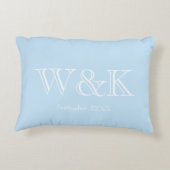 Coussins Décoratifs Initiale de monogramme de couple de mariage d'anni (Dos)