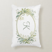 Coussins Décoratifs Initiales de monogramme Eucalyptus Verdure  (Devant(Vertical))