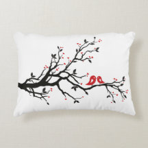 Inséparables en Branche - Romantique Red Heart Tre