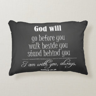 Coussins Décoratifs Inspirationnal God Will Quota avec Bible Verset