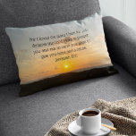 Coussins Décoratifs Inspirationnelle Bible Verse Jérémie 29:11 Chrétie<br><div class="desc">Car je connais les plans que j'ai pour vous, déclare le Seigneur. Des plans pour vous prospérer et non pour vous nuire, des plans pour vous donner de l'espoir et un avenir. Jérémie 29:11 verset de la bible sur un beau cadeau de photographie de lever de soleil sur l'océan. Ce...</div>