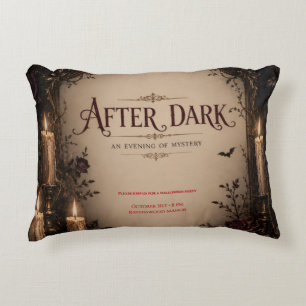 Coussins Décoratifs Invitation Halloween Après la Tombée de la Nuit, S