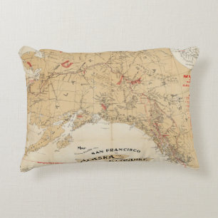 Coussins Décoratifs Itinéraires d'apparence de carte de San Francisco