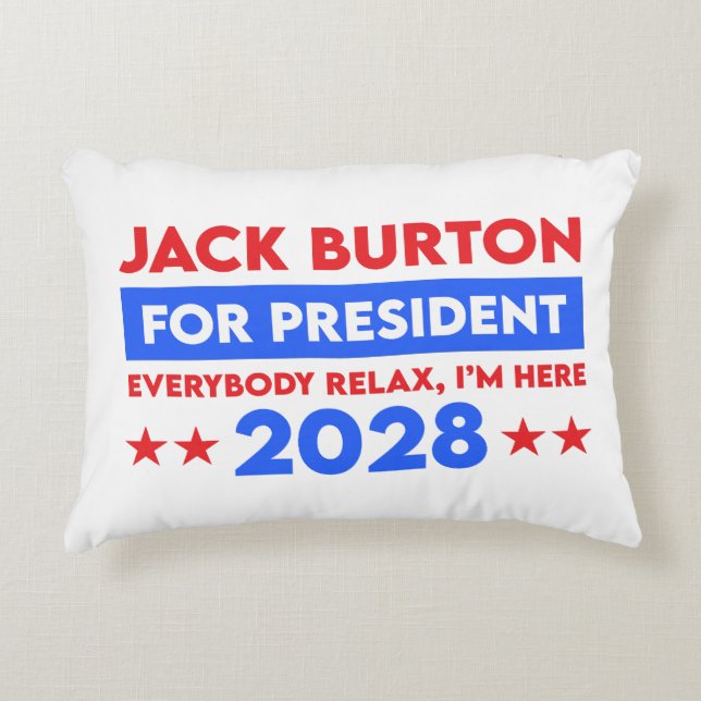 Coussins Décoratifs Jack Burton Pour Président 2028 (Devant)