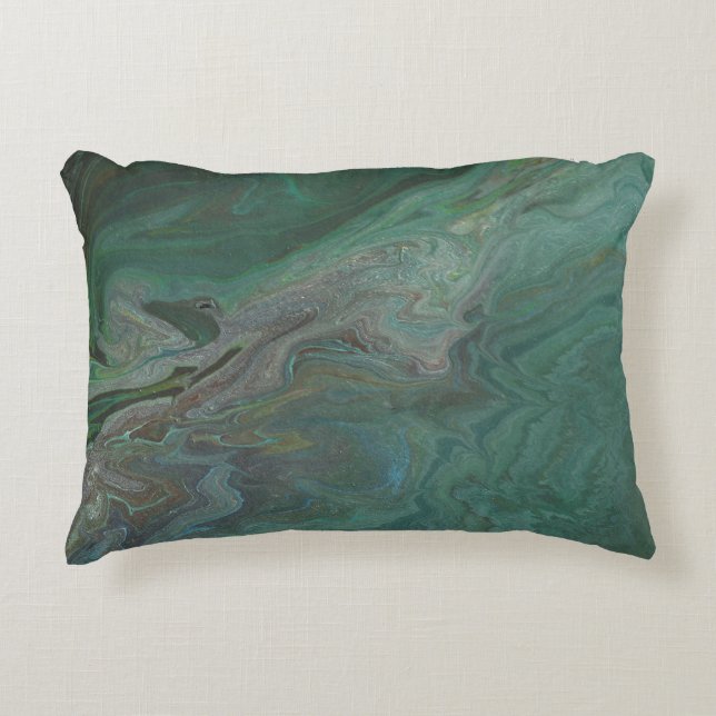 Coussins Décoratifs Jade 2 Deep Green Abstrait (Devant)