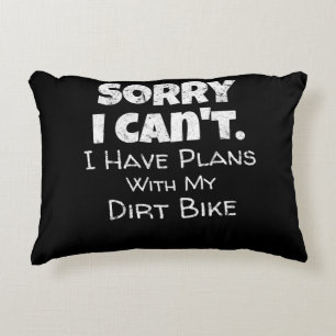Coussins Décoratifs J'Ai Des Plans Avec Mon Dirt Vélo Cadeau