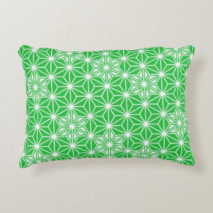 Coussins Décoratifs Japonais Asanoha motif - vert jade