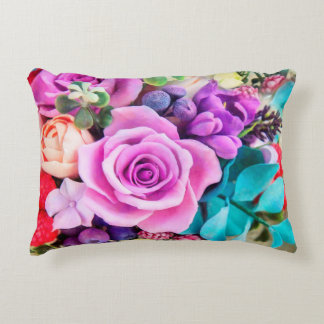 Coussins Décoratifs Jardin de fleurs de roses romantiques