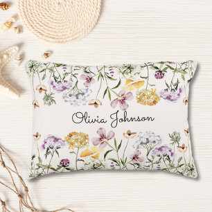Coussins Décoratifs Jardin de fleurs sauvages personnalisé