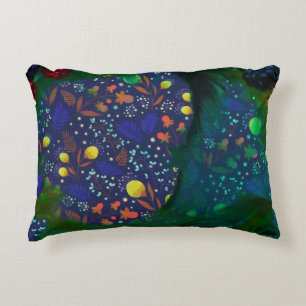 Coussins Décoratifs Jardin de nuit d'été Rabbit endormi Collage