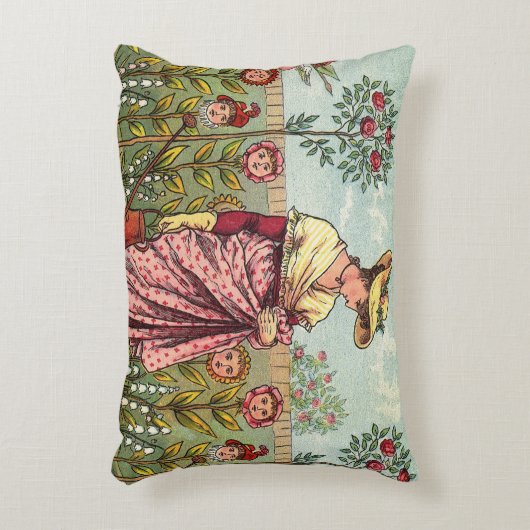 Coussins Décoratifs Jardin Fleur Femme Art Antique (Devant(Vertical))