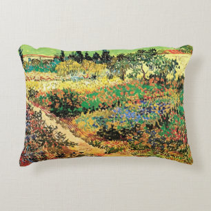 Coussins Décoratifs Jardin fleuri avec chemin par Vincent van Gogh