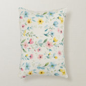 Coussins Décoratifs jardin pastel aquarelle florales (Devant(Vertical))