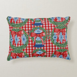 Coussins Décoratifs Jars de gingembre rouge vert 2023 En vichy