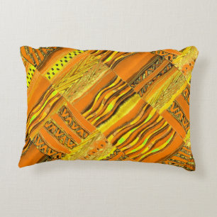 Coussins Décoratifs Jaune de Kente
