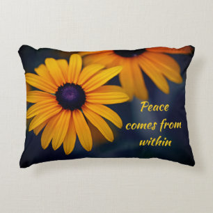 Coussins Décoratifs Jaune Jaune Noir Susan Garden Motivation