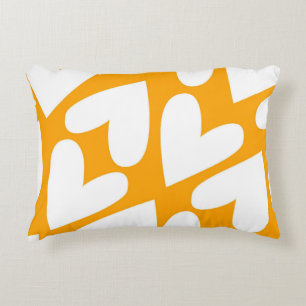 Coussins Décoratifs Jaune mignon simple Motif de coeur