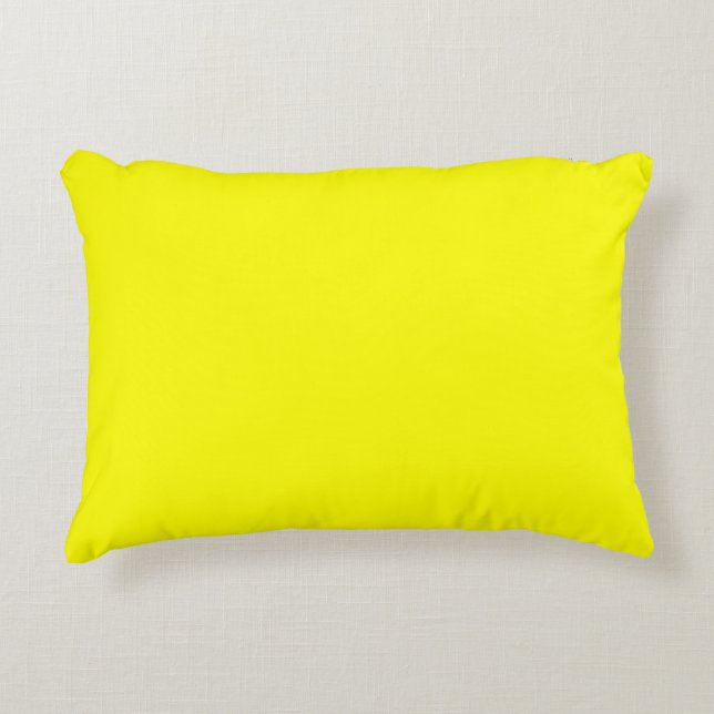 Coussins Décoratifs Jaune Néon Uni (Devant)