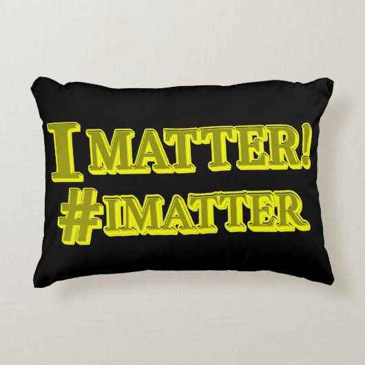 Coussins Décoratifs  "JE COMPTE !" Conception d'expression mignonne. A (Devant)