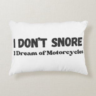 Coussins Décoratifs "Je ne ronfle pas, je rêve de moto" Drôle
