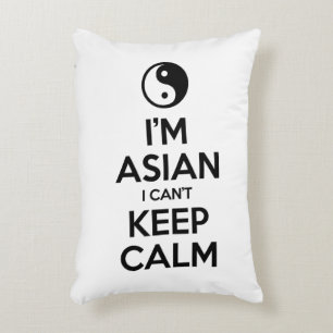 Coussins Décoratifs Je suis asiatique, je ne peux pas garder le calme