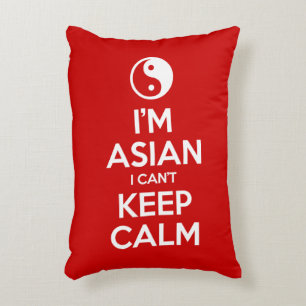 Coussins Décoratifs Je suis asiatique, je ne peux pas garder le calme