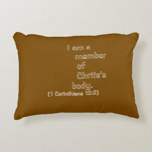 COUSSINS DÉCORATIFS JE SUIS MEMBRE DU CORPS DU CHRIST.